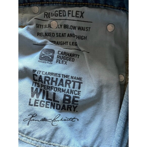 Carhartt Jeans Men's Blue Relaxed Fit Rugged Flex Straight 5 Pocket 36 x 32 - Picture 3 of 7